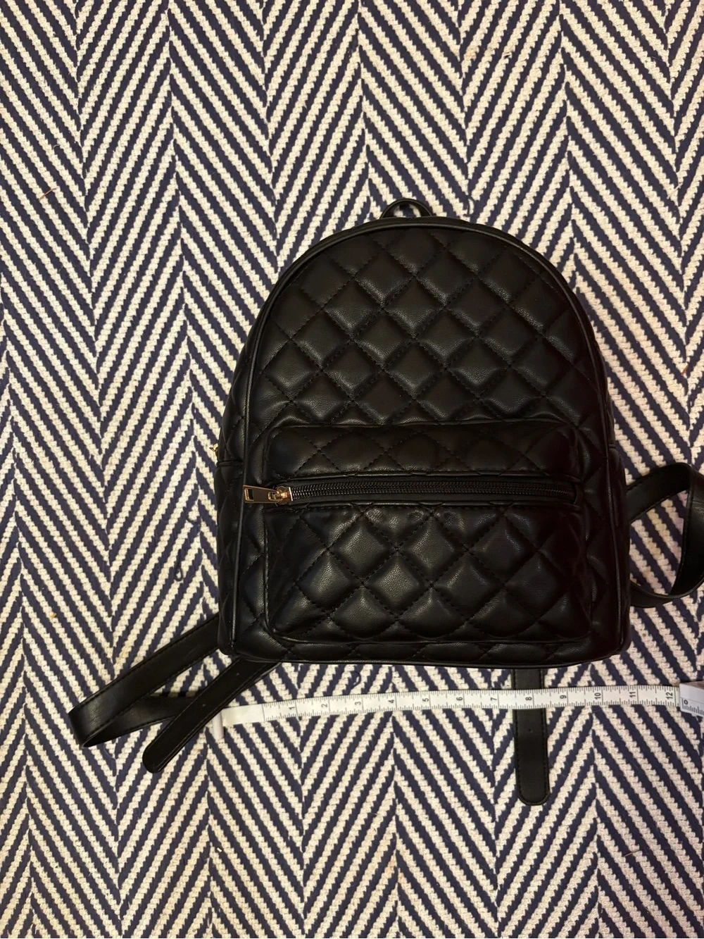 Quilted Black Women's Mini Backpack - Stylish Everyday Bag